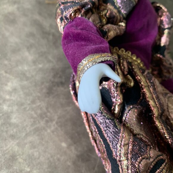 VINTAGE Porcelain Harlequin Bendable Doll Collectable - Picture 9 of 14